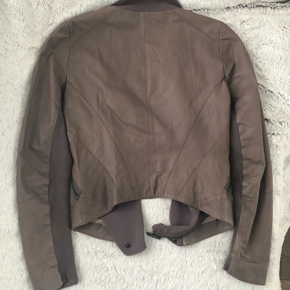 Gap perforated leather and chiffon jacket. - Picture 5 of 6